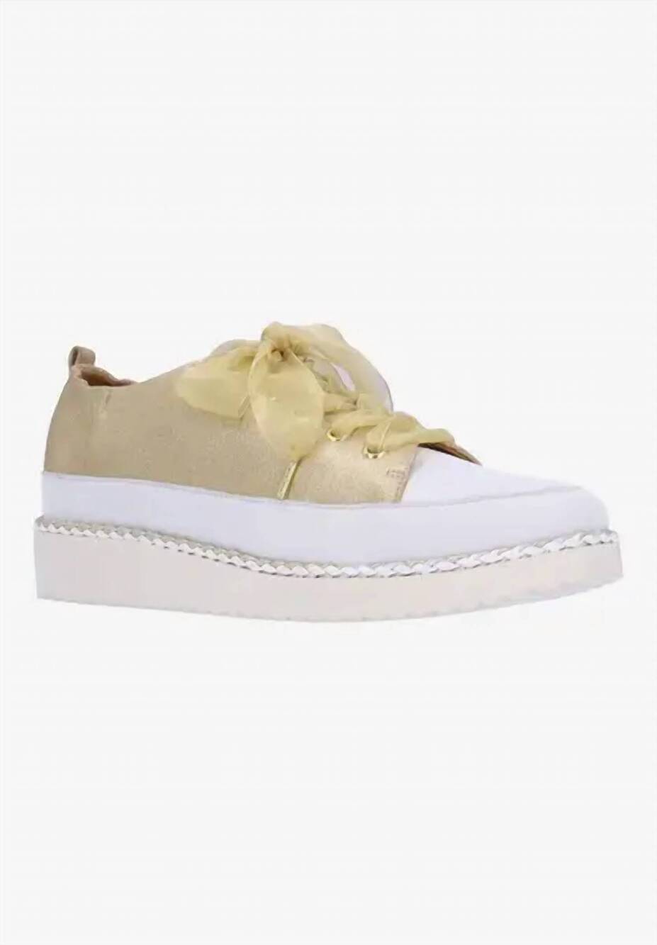 NEW L'AMOUR DES PIEDS women's zaina sneakers in gold stardust